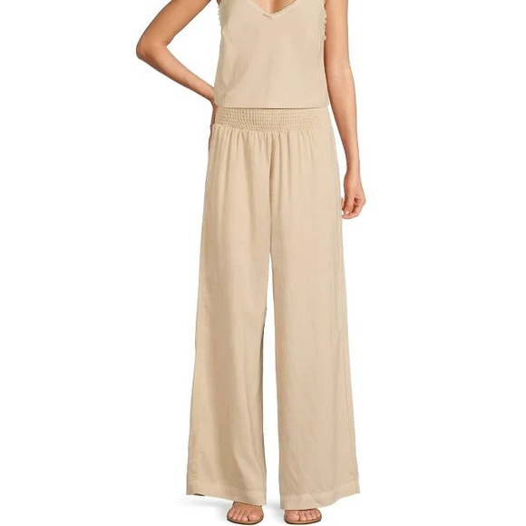 cloth & stone Pants - cloth & stone Wide Leg Pants in Beige